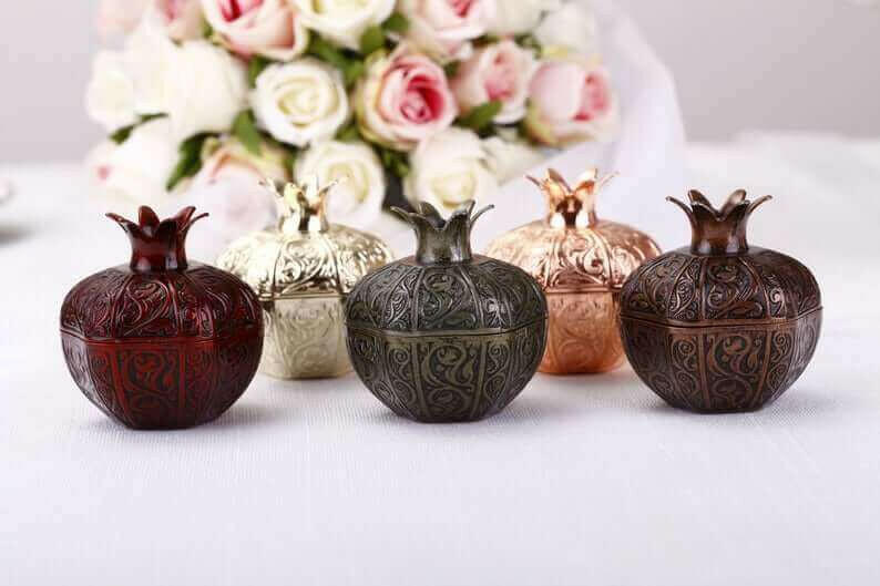 Pomegranate wedding favors, 50PCS