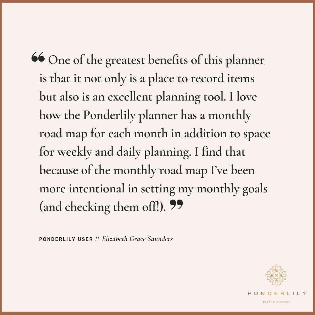 Ponderlily 2023 Daily Planner, Stone.