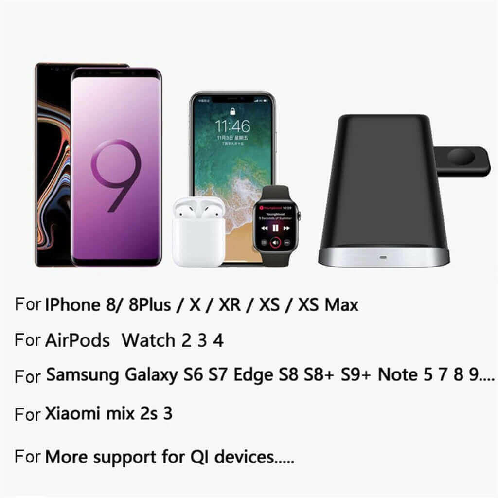 Qi Wireless Charging Charger Dock Holder for Apple