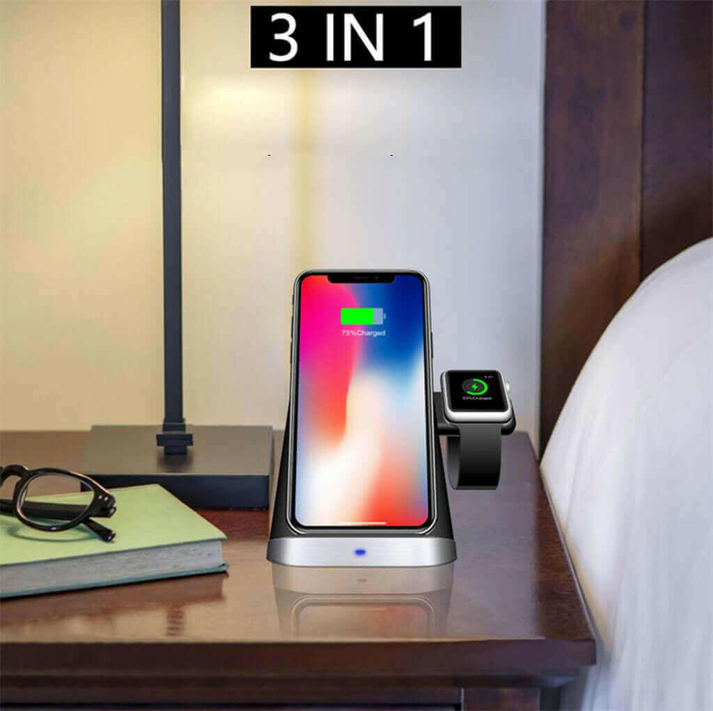 Qi Wireless Charging Charger Dock Holder for Apple.