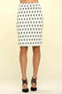 Diamond Print Pencil Skirt