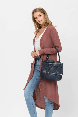 Long Sleeve Button Down Solid Color Knit Cardigans with Pockets.