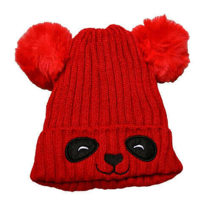 Unisex Cute Panda Cartoon Pattern Knit Winter Beanie For Kids (3-10.