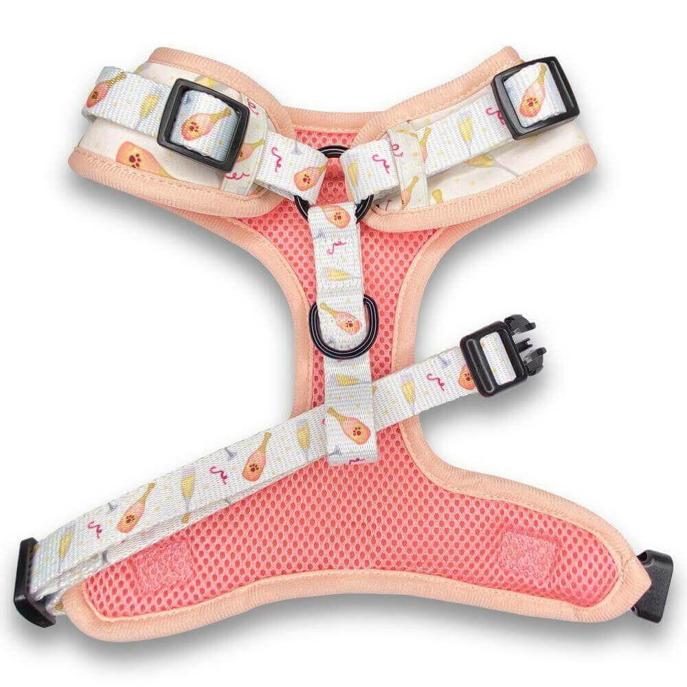 Rosé All Day Adjustable Dog Harness.