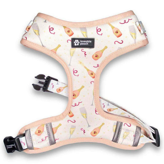 Rosé All Day Adjustable Dog Harness.