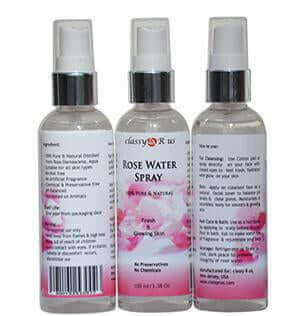 Natural Rose Water Spray.