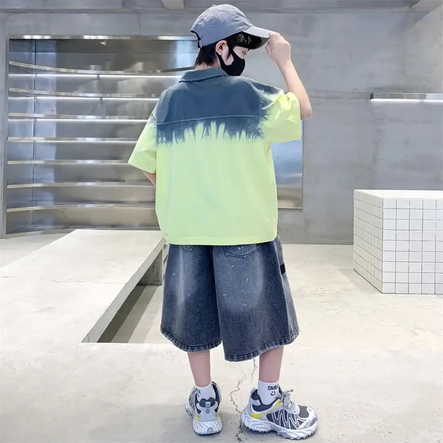 Teen Boys Clothing Sets Summer Kids Clothes Casual Outfit Suit 2PCS Tweens Child Letter Tracksuit Costume Age 5 7 8 9 11 13 14 Y