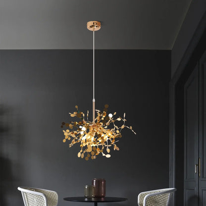 Modern Firework-Style Crystal LED Chandelier, Gold or Silver