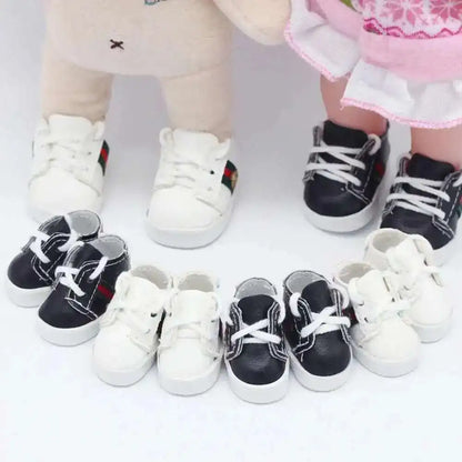 Labubu Dolls Sports Shoes 4x1.8cm Multiple Styles DIY for Labubu Doll Leather Cloth Shoes