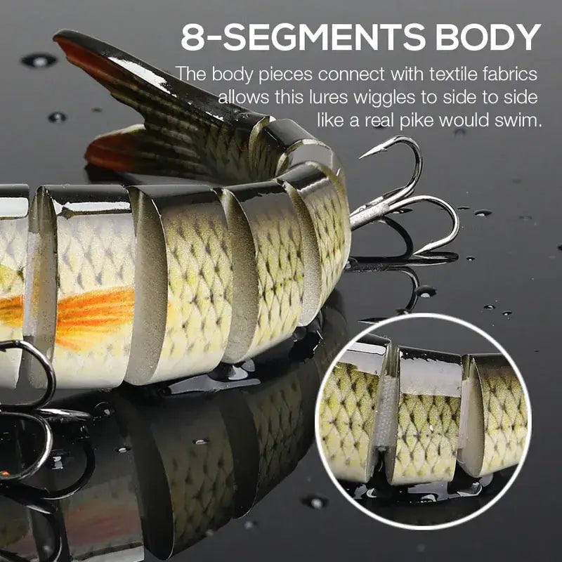 Multi-Jointed Slow-Sinking Swimbait Fishing Lure