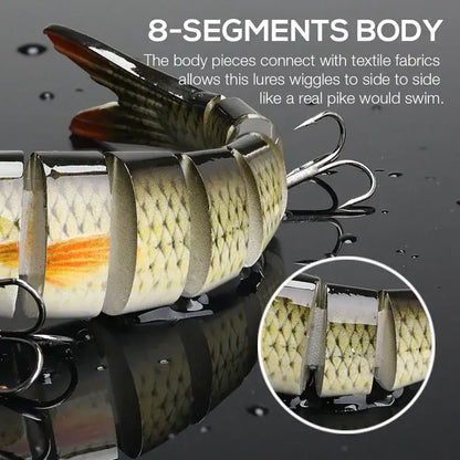 Multi-Jointed Slow-Sinking Swimbait Fishing Lure