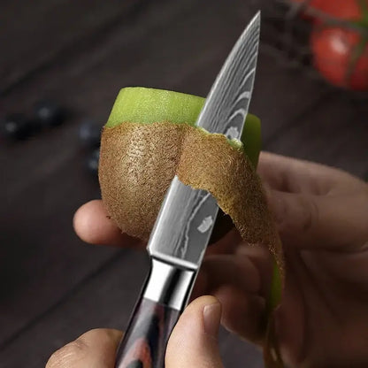 Stainless Steel Kitchen Knives with Wooden Handles