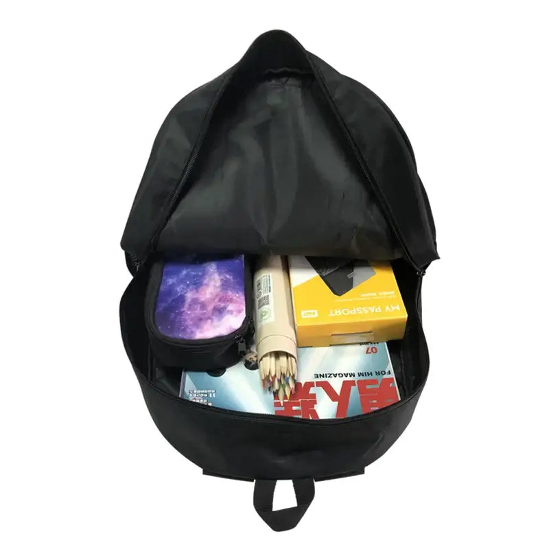 Cool Golden Soccer Crown Print Backpack for Students