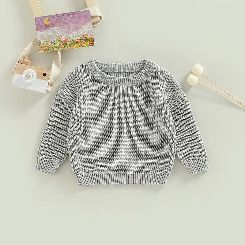Children s Unisex Fall Sweater Vibrant Polka Dots Design with Long Sleeves and Round Neckline for Boys and Girls