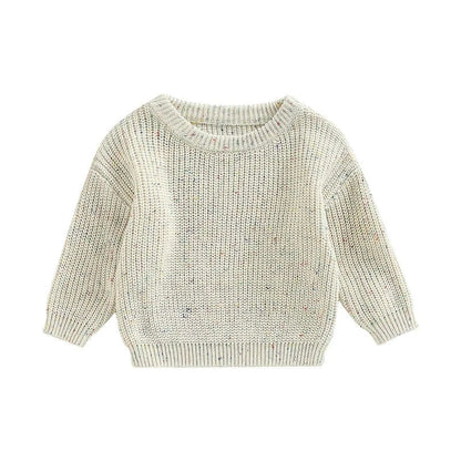 Children s Unisex Fall Sweater Vibrant Polka Dots Design with Long Sleeves and Round Neckline for Boys and Girls