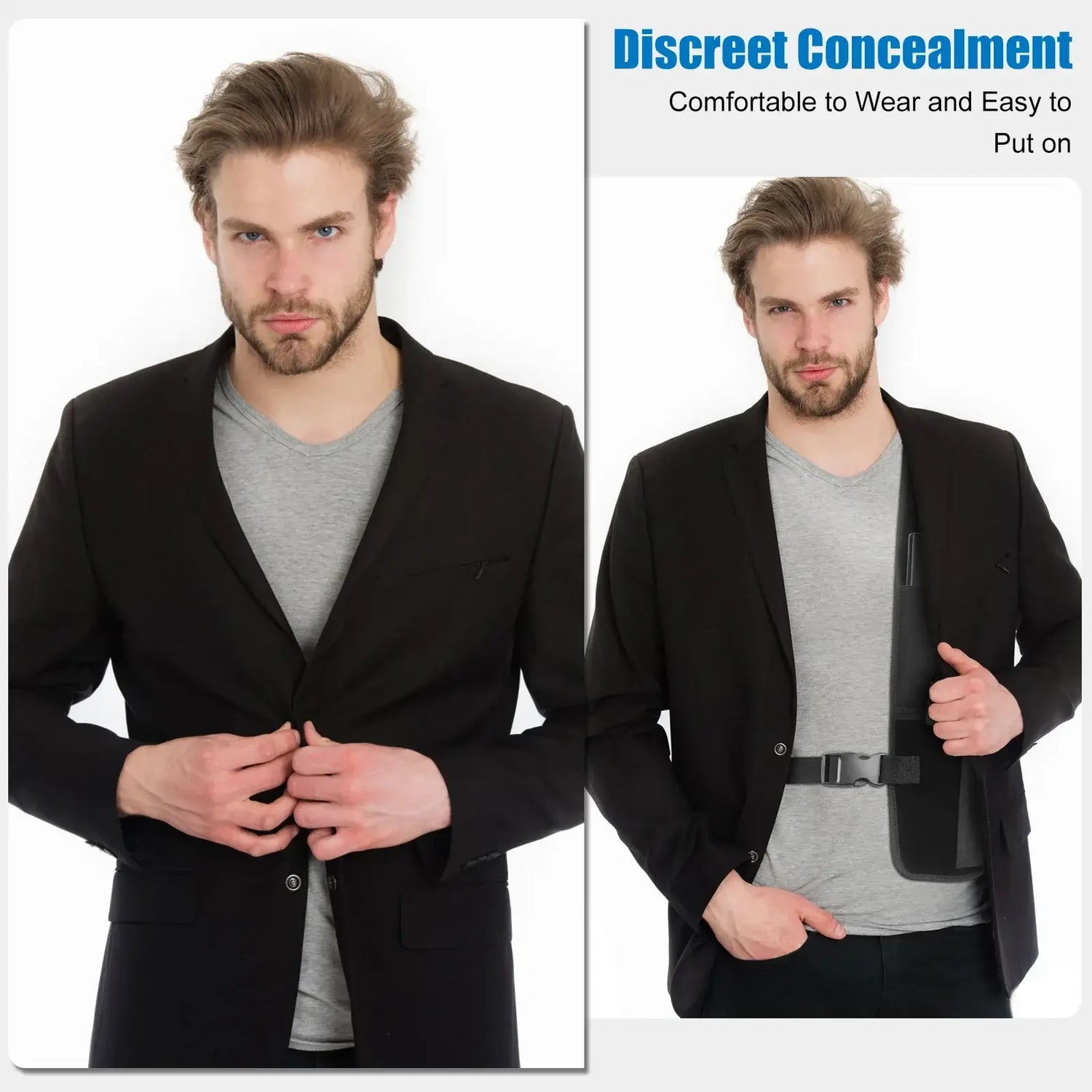 Chest Gun Holster with Phone Pouch Underarm Shoulder Pistol Holster