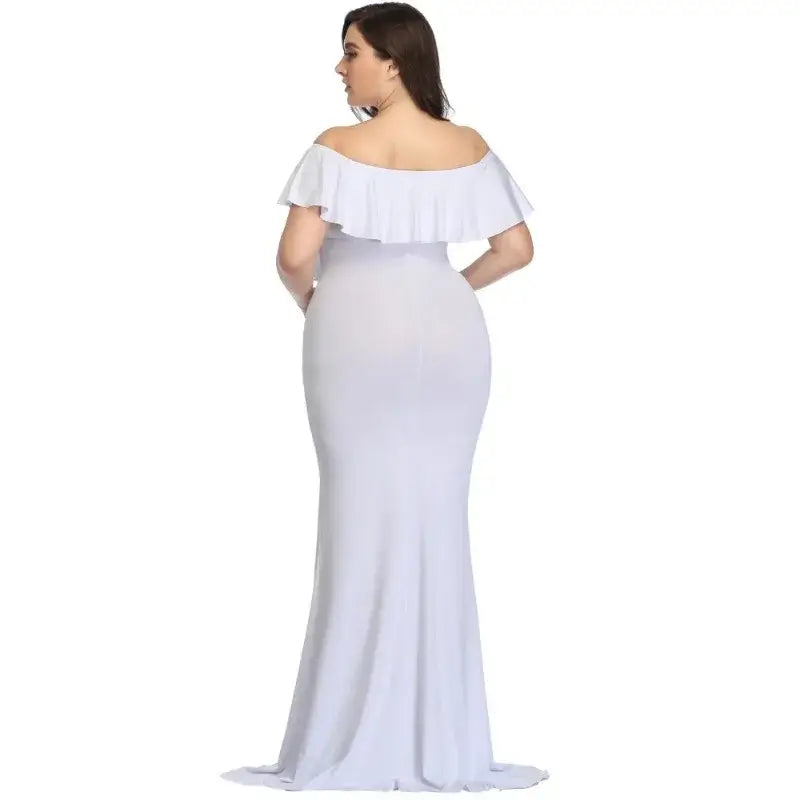 Elegant Plus Size Maternity Dress for Photo Shoots