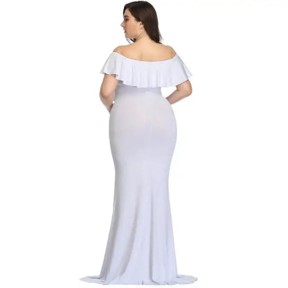 Elegant Plus Size Maternity Dress for Photo Shoots