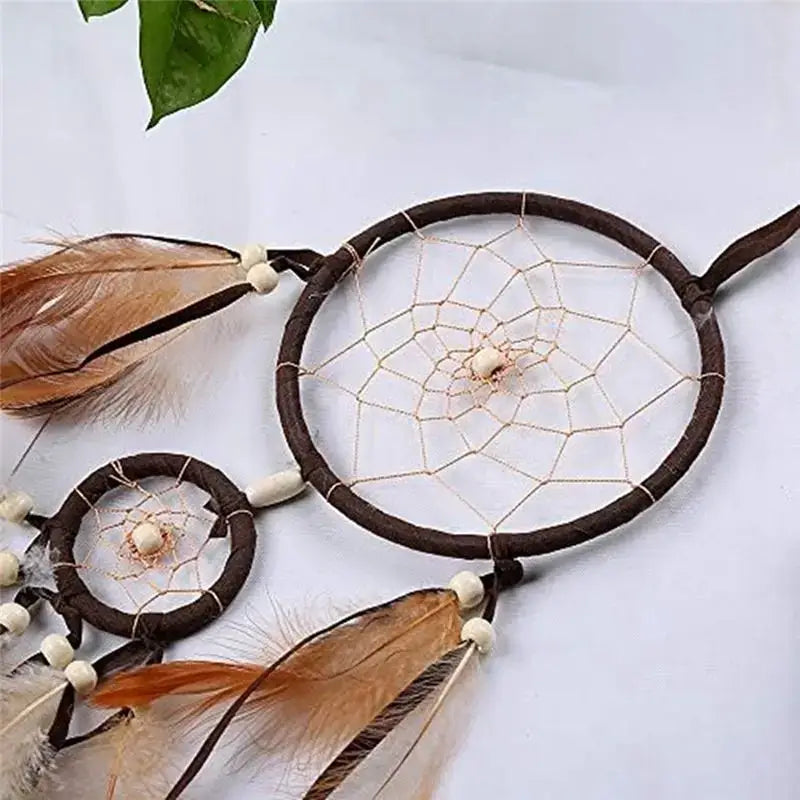 Hot Trend-Dream Catcher Brown Decorative Dream Catcher Living Room Dream Catcher For Wall Hanging, Decoration, Festival, Gift Ea