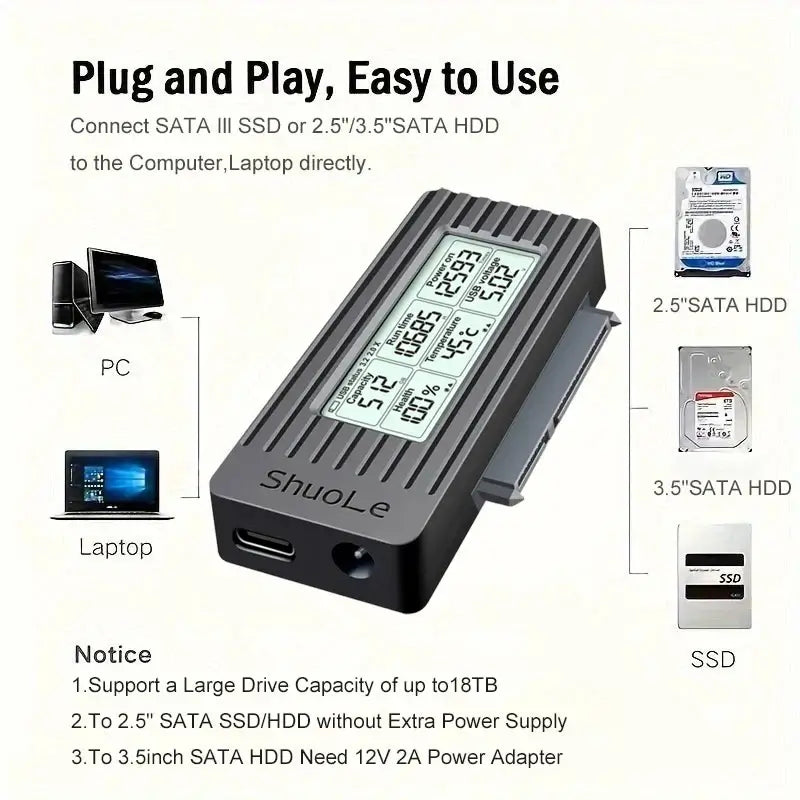 USB to SATA Adapter Converter Cable USB 3.2 3.0 to SATA Converter for 2.5 Inch SSD HDD Hard Drive External adaptador Accessories