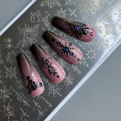 XMQ Nail Art Stamping Plates - Floral &amp; Line Designs