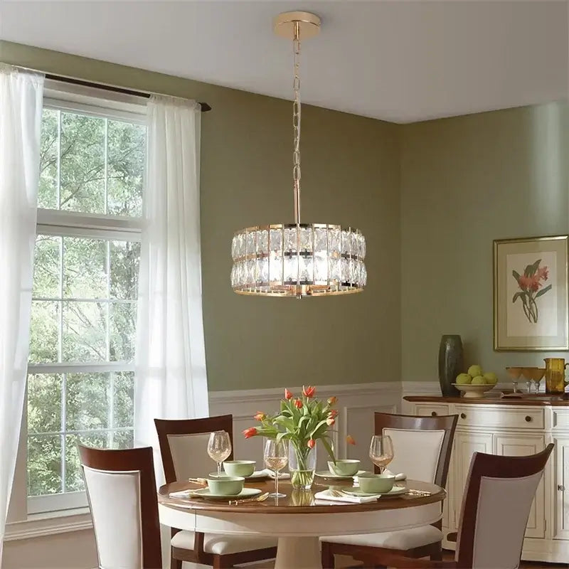 VETRULUS Crystal Pendant Light, Black or Gold