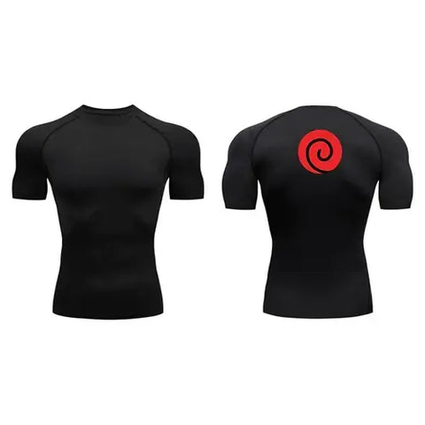 Anime Compression Shirt Men Quick-Dry Running Sports Shirts Fitness