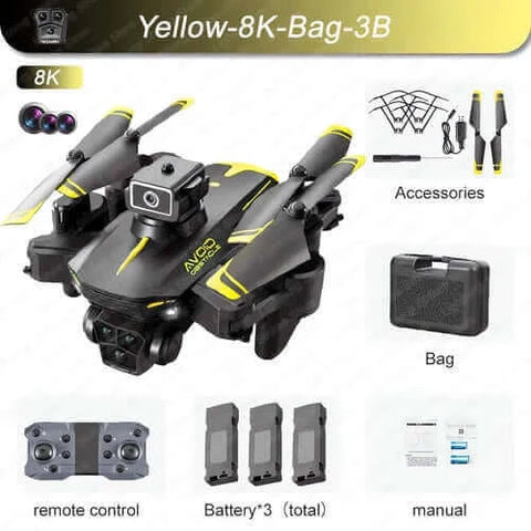 New KY605S RC Drone 8K Professinal With Three Camera Wide Angle.