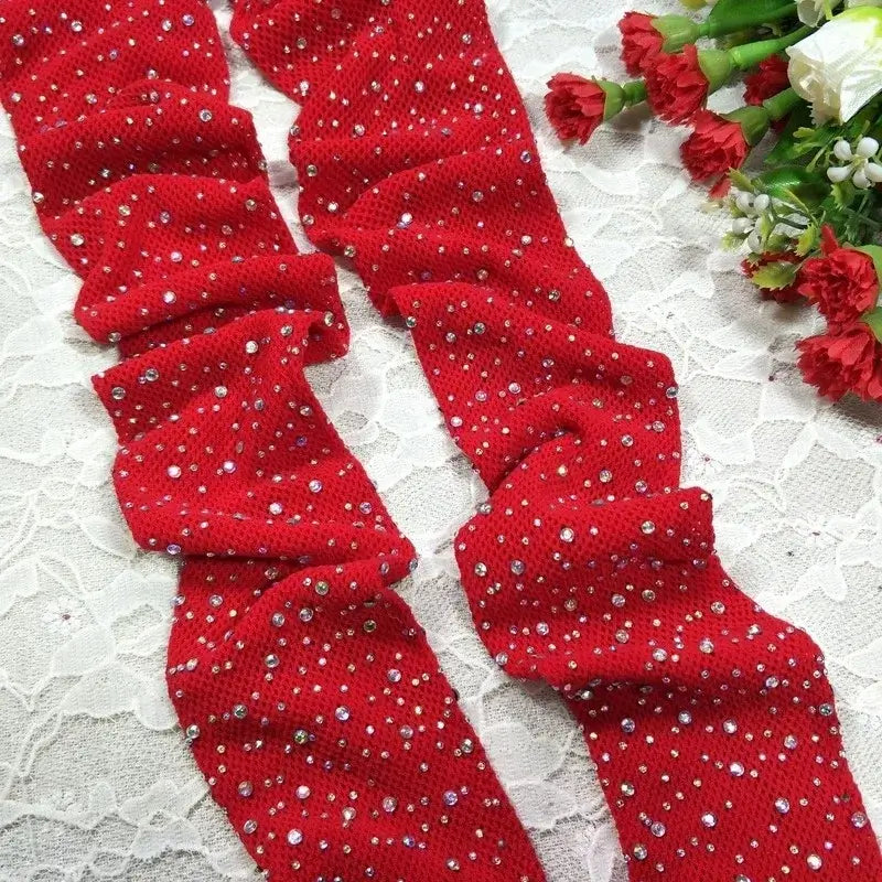 Fishnet Diamond Pantyhose Women  Fashion Shiny Net Tights Female Slim Rhinestone Mesh Nylon Stockings Tights