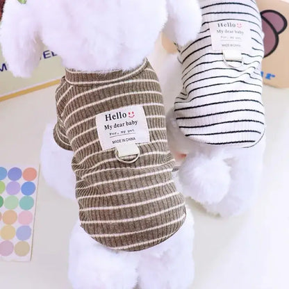 Pet Dog Vest Summer T-Shirt 2025 - Striped Dog Clothes