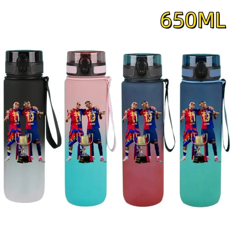 650 ml Football-Themed Flip-Top Water Bottle