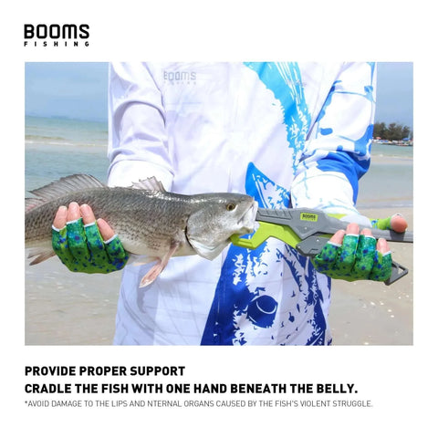 Booms Fishing G05 Fish Gripper Glass Fiber with Lanyard Anti-Rust.