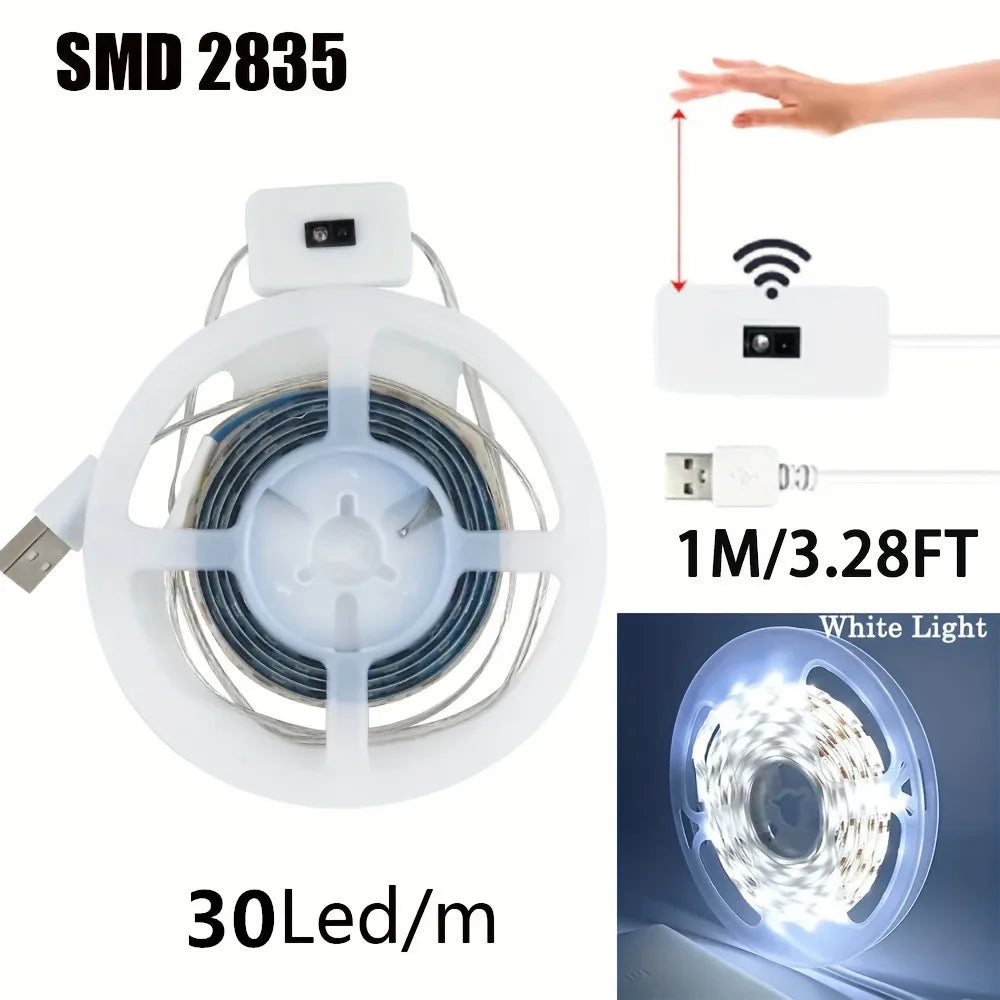 1M USB LED Strip Light with Hand-Wave Sensor