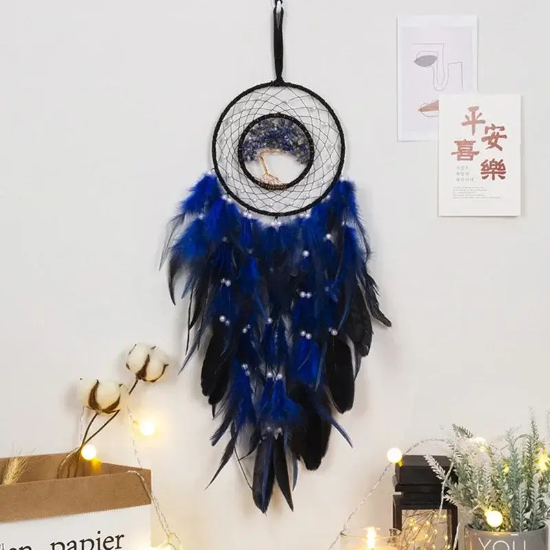 peacock feather dream catchers
