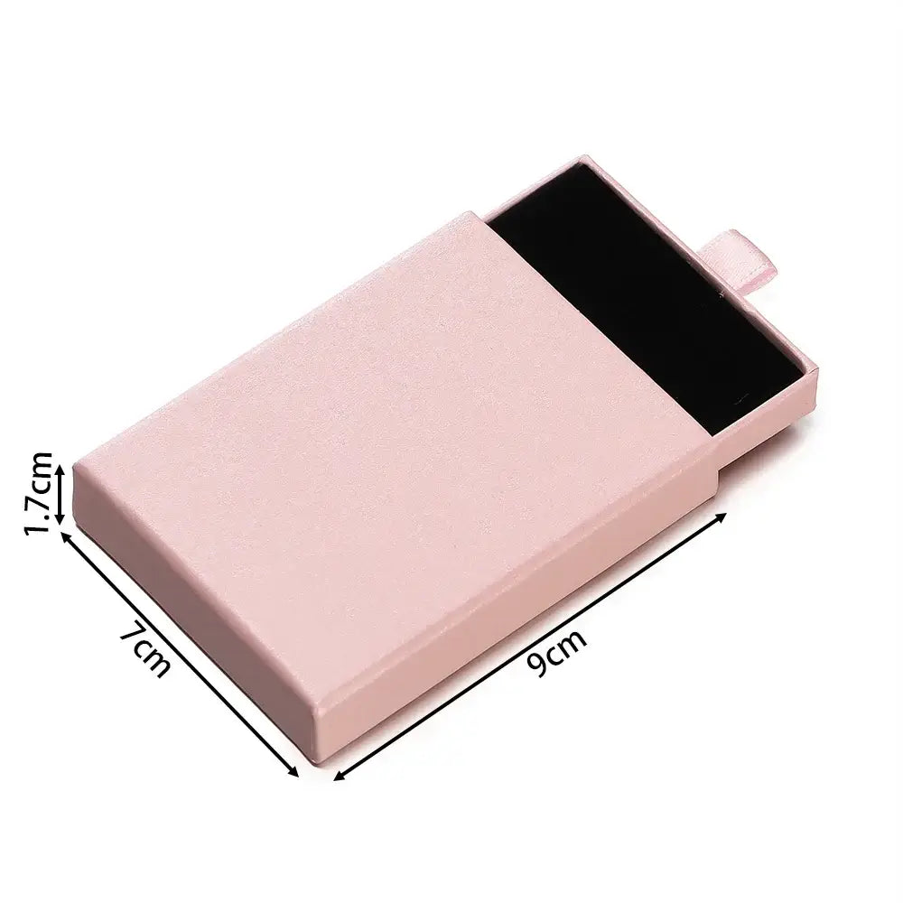 Creative Drawer Jewelry Packaging Box Necklace Ring Earing Bracelet Storage Organizer Display Stand Solid Color Paper Gift 2030