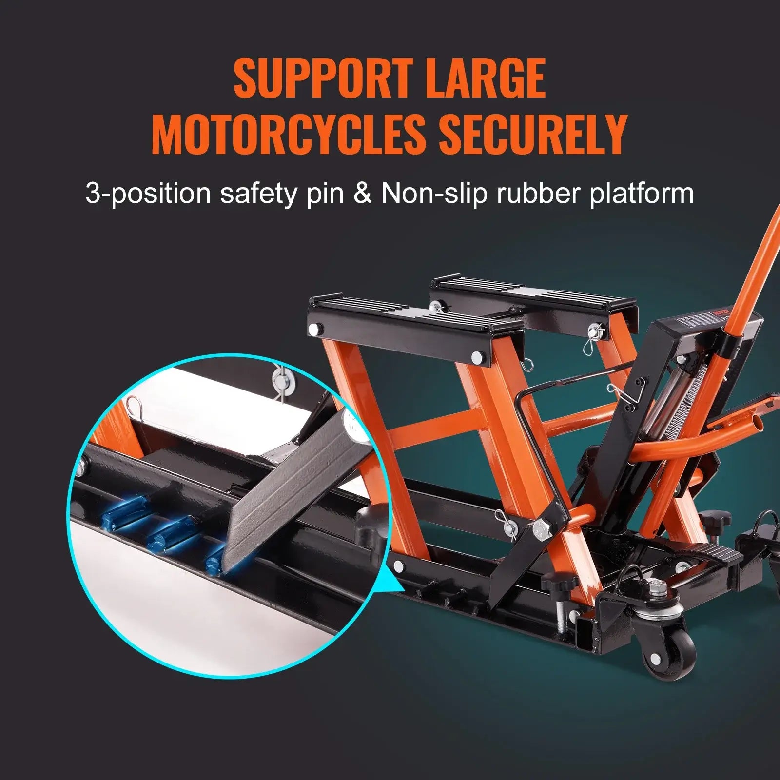 SucceBuy Steel Hydraulic Motorcycle Jack Stand 1500LBS ATV Scissor Lift Jack 4.7&quot;-15&quot; Scissor Lift Jack Stand for Motorcycle ATV
