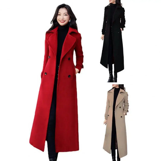 Women‘s Coat Winter Korean Fashion Long Coated Thickened Woolen Winter