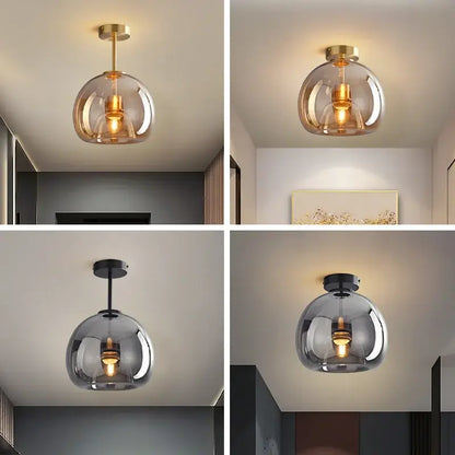 Modern Glass Globe Pendant &amp; Ceiling Light