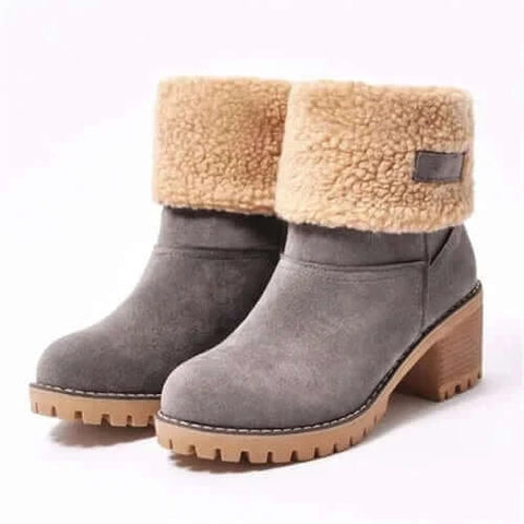 Women's Fur Warm Snow Boots 2023 Winter New Warm Wool Booties Ankle.