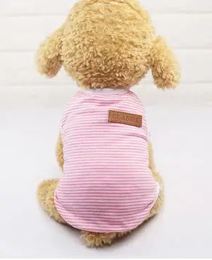 Summer Cotton Striped Vest for Small Dogs