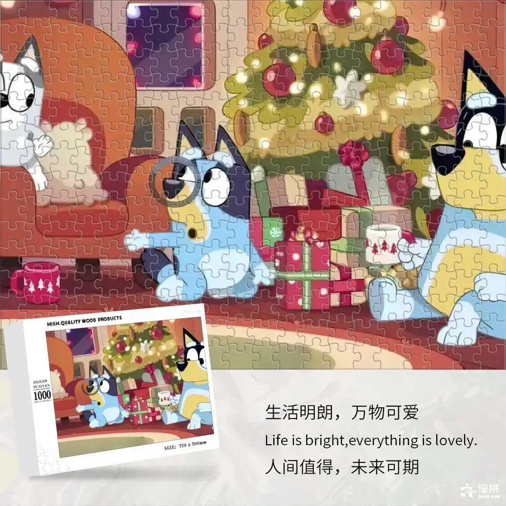 Bluey Cartoon Anime Puzzle Collection 70-1000 Pieces Educational &amp; Fun Holiday Gift Suitable for Adults &amp; Children Boxed Puzzle