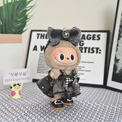 Only Doll Clothes 17cm Labubu Baby Clothes Labubu Blind Box Pendant Plush High-Quality Toy Decoration Cute Set Children&