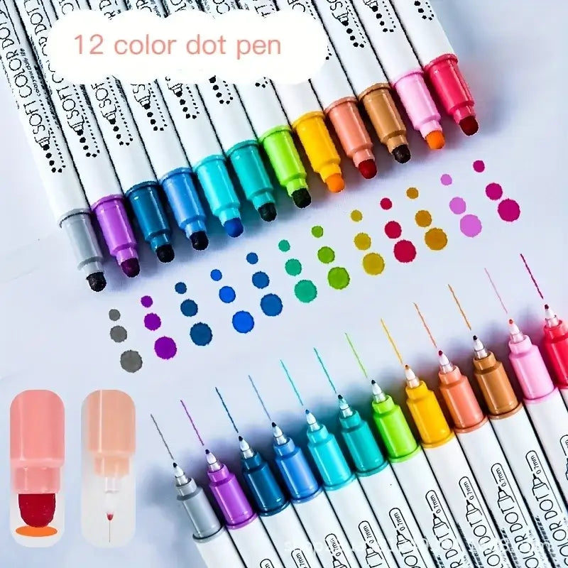 6Pcs Light Color Dot Painting Brush Set