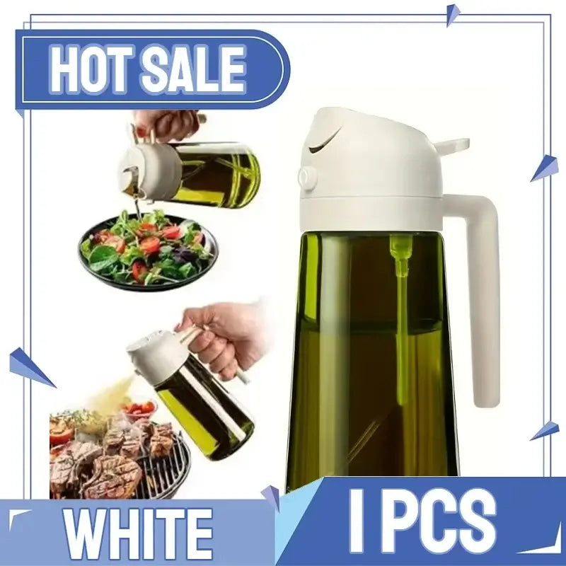 Olive Oil Spray Bottle for Oil Bottle Pouring for Cooking Oil Spices Camping Dispenser with Automatic Lid Spice Shaker