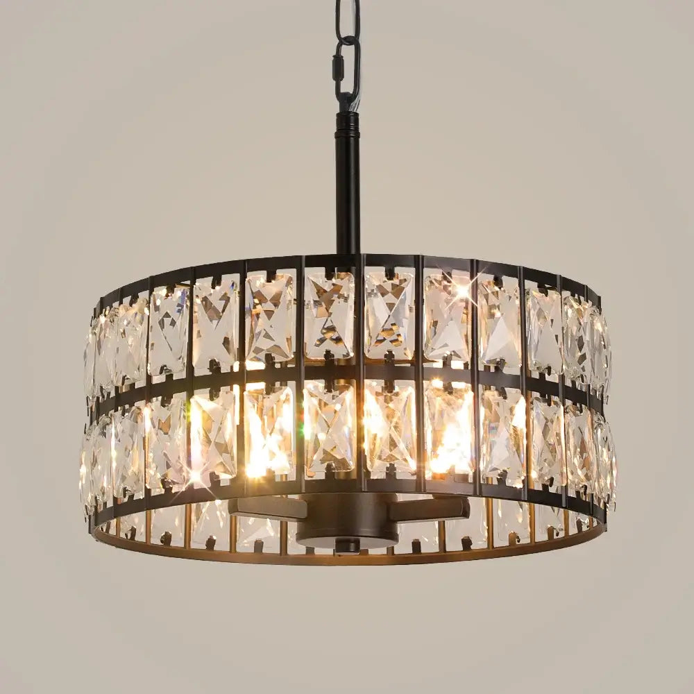 VETRULUS Crystal Pendant Light, Black or Gold