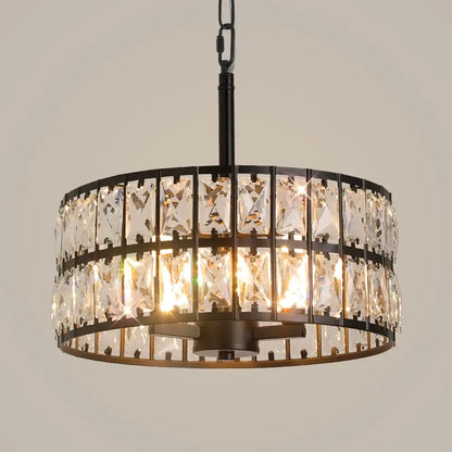 VETRULUS Crystal Pendant Light, Black or Gold