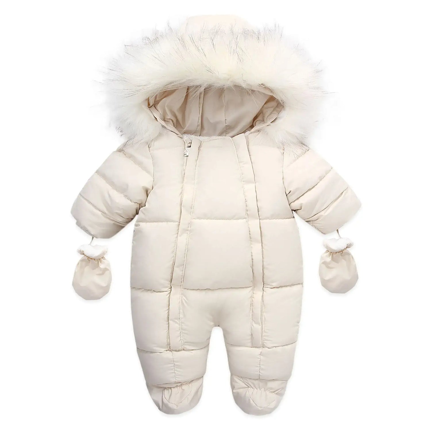 winter newborn down romper
