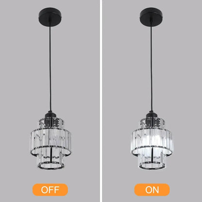 VETRULUS Crystal Pendant Light, Black or Gold