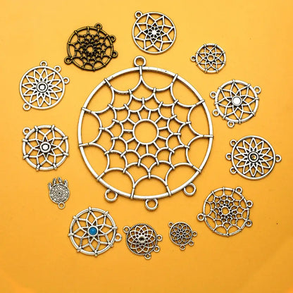 Dream Catcher Charms Dreamcatcher Connector Pendants For Diy Jewelry Making Materials Supplies Accessories
