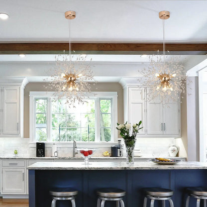 VETRULUS Dandelion-Style Chandelier, Selectable Designs